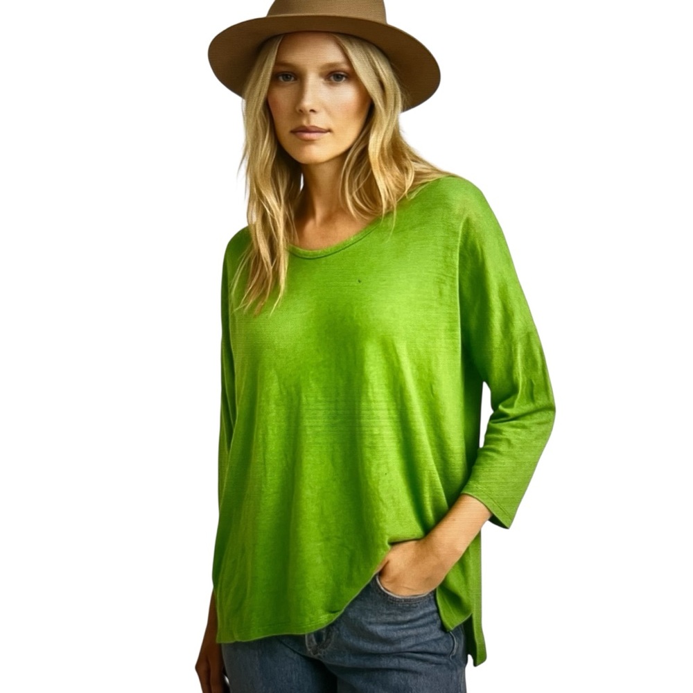 Eileen Fisher % Organic Linen Lightweight Oversized, Cottage Core, Shirt